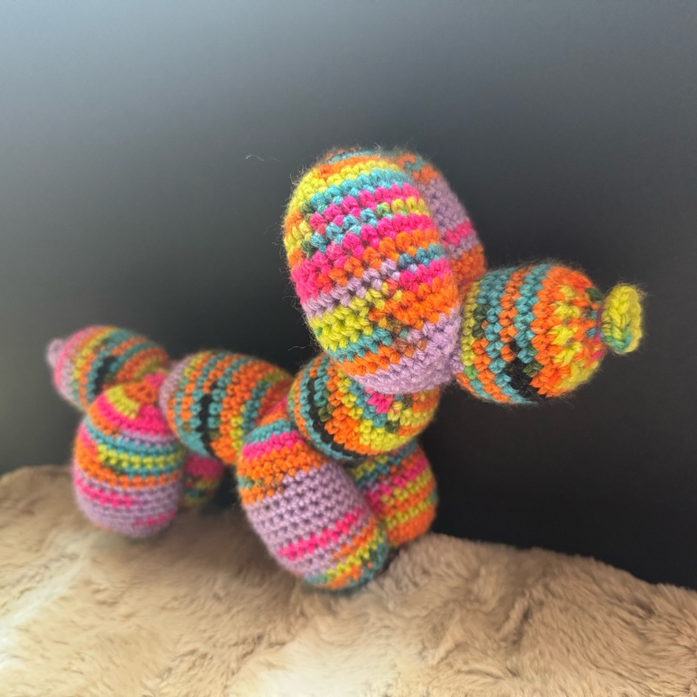 Colorful Crochet Balloon Dog